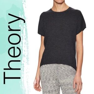Theory Talavyn B Refine Ivory Ribbed Merino Wool Knit Top